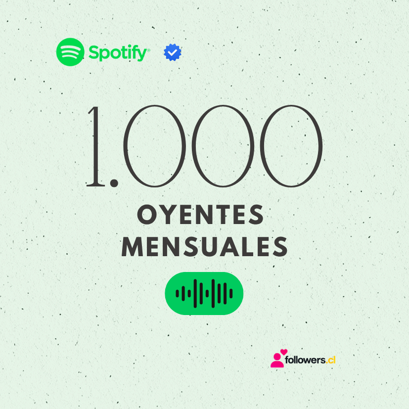 Spotify 1.000 oyentes mensuales